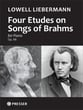 Four Etudes on Songs of Brahms, Op. 88 piano sheet music cover